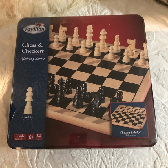 Brand New Pavilion Solid Wood Combo Chess/Checkers - Picture 11 of 12